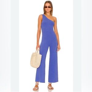 Free People FP Beach One-Shoulder Jumpsuit – Sapphire, Size S, NWT